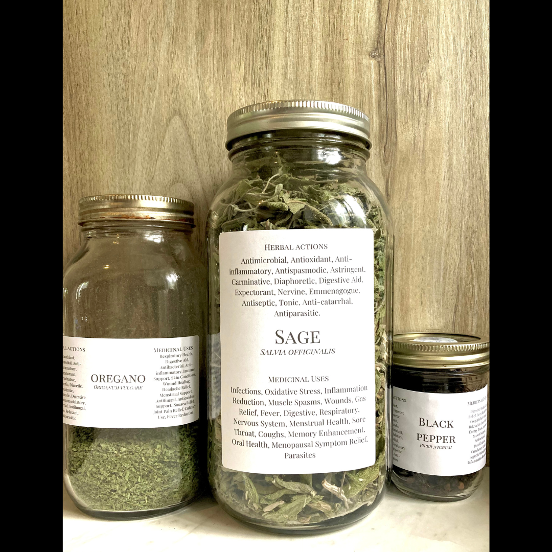 30 Kitchen Herb Medicinal Labels